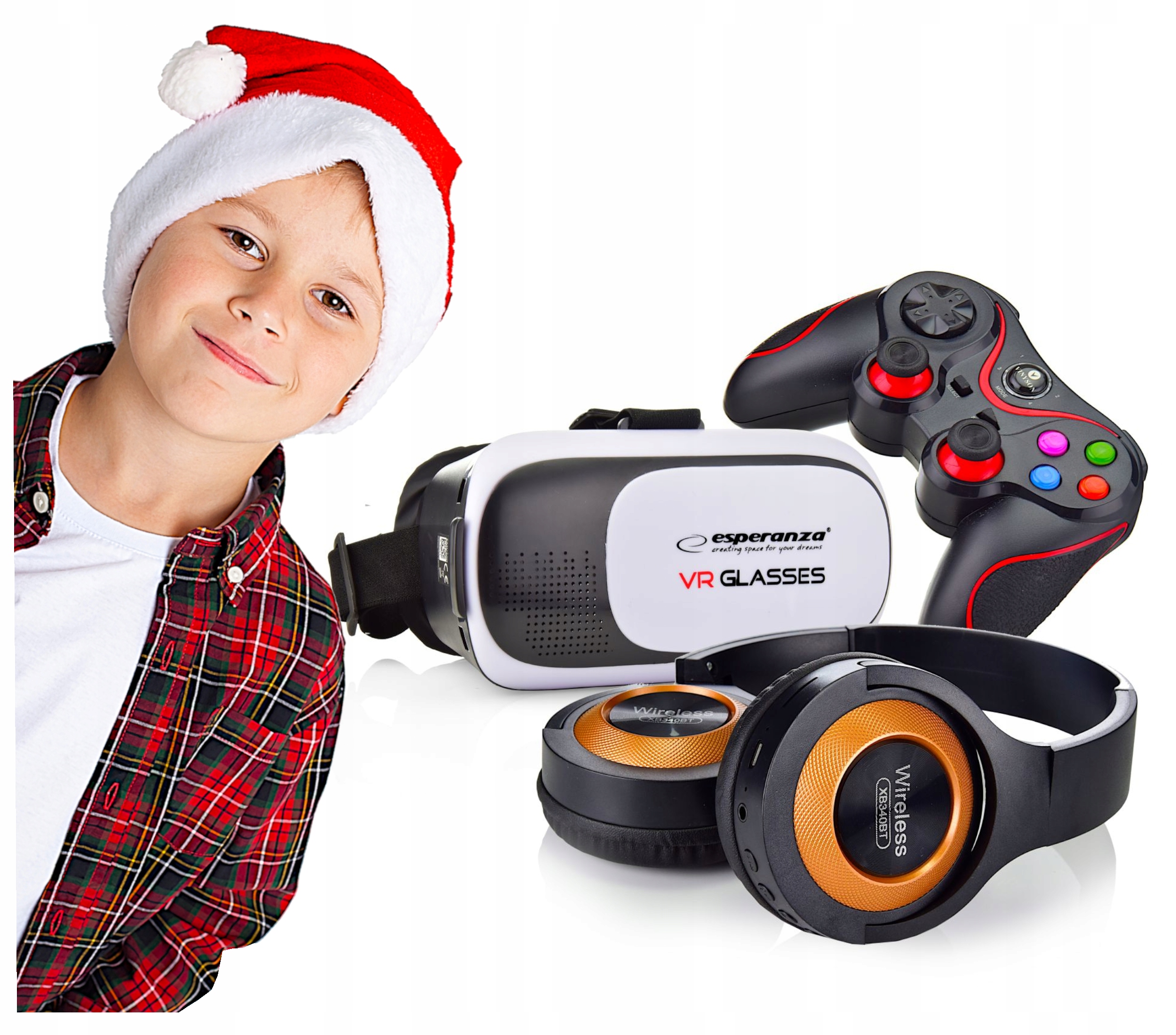 

Na Gwiazdkę Okulary Vr+słuchawki+kontroler