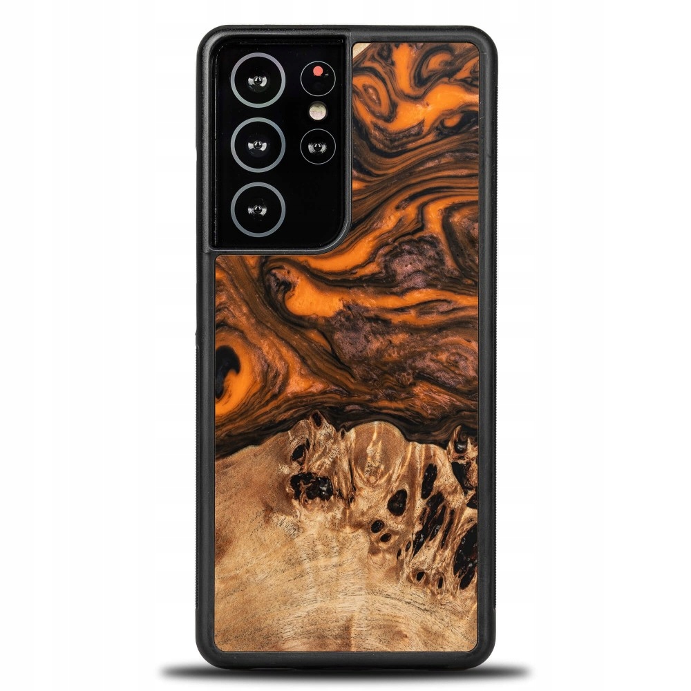 Pouzdro Bewood Unikátní pro Samsung Galaxy S21 Ultra oranžové