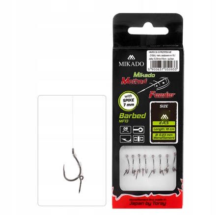 Mikado Przypon Method Feeder z igłą Hak 4 żyłka 0,28mm/10cm