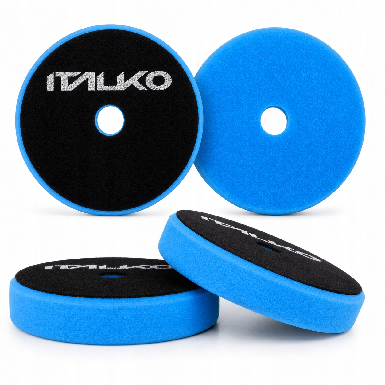 Gąbka polerska Italko Da 125/135mm niebieska na rzep Twarda pad polerski