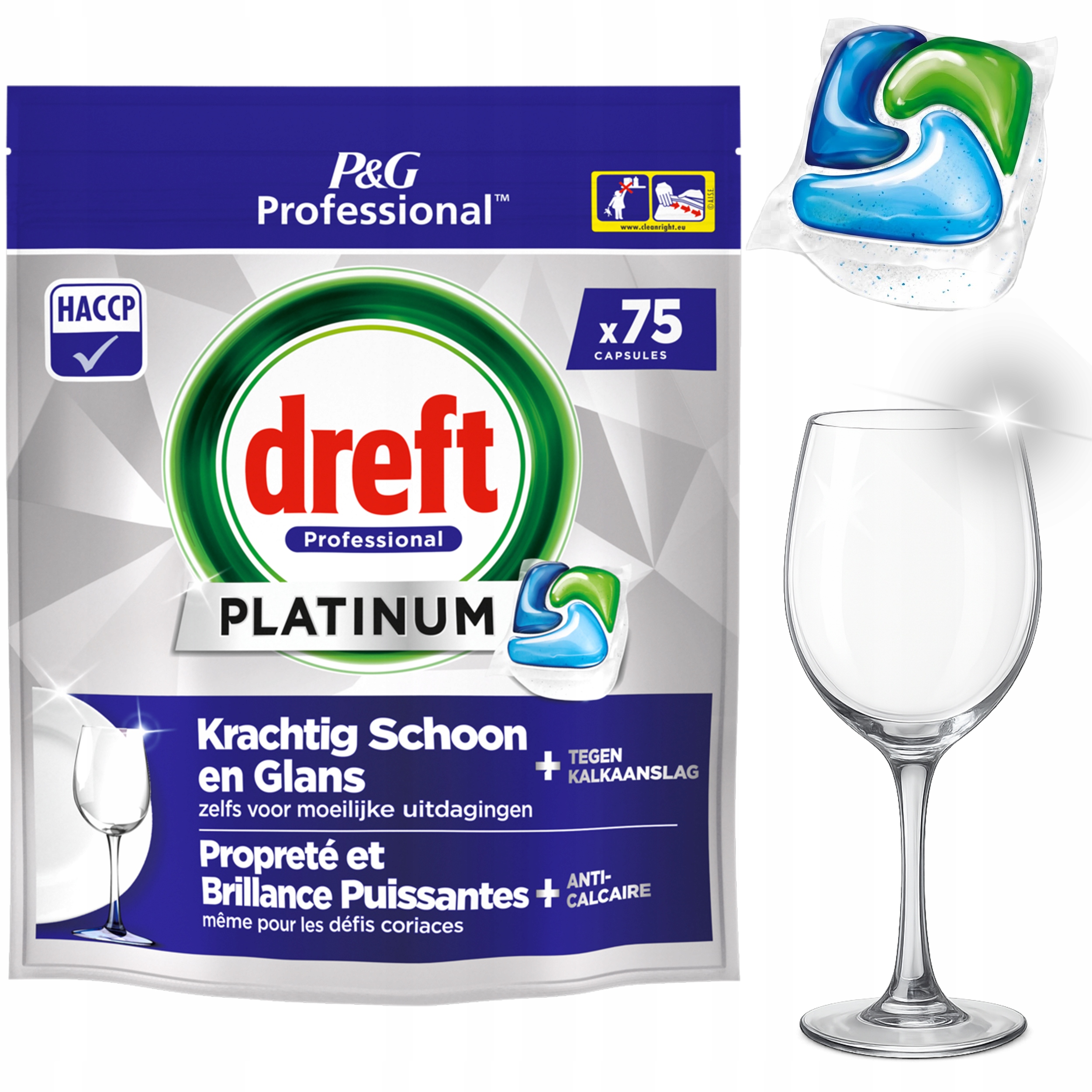 Dreft Tabletki Do Zmywarki Professional Platinum 3w1 Regular Ochronne 75szt