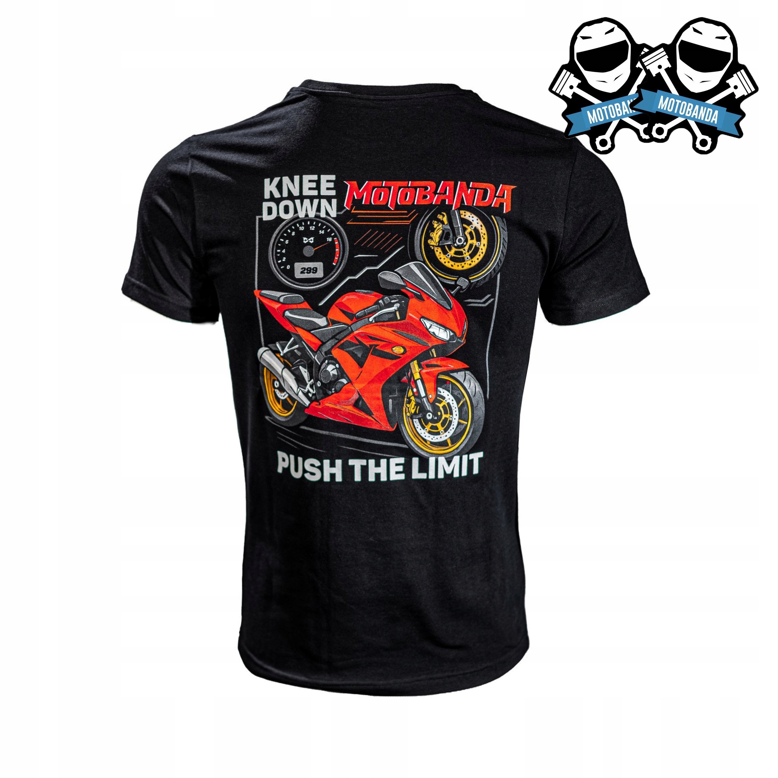Koszulka Motobanda Knee Down Dla Tych Co Kochają Jazdę Sportową Bawełna