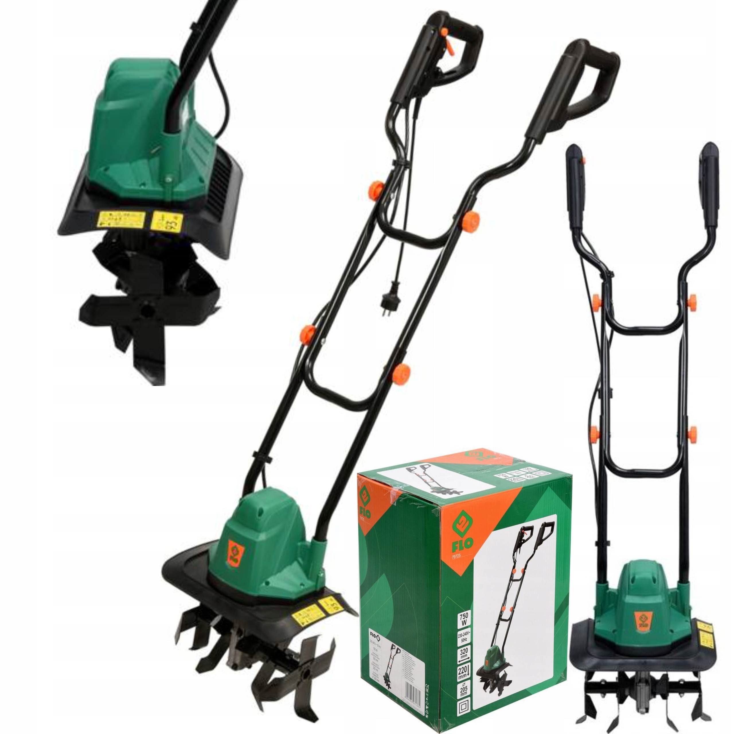 Elektrická Kultivátorová Kultivátorka Kypřič Půdy 750W 32cm