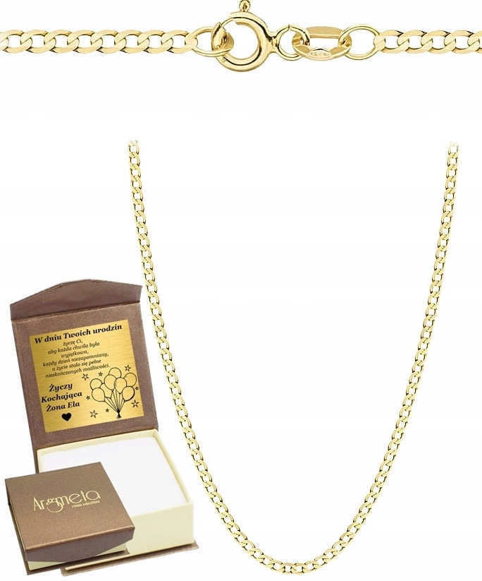 Złoty Łańcuszek Męski Pancerka Pełna Diamentowana 2,00 mm pr 585