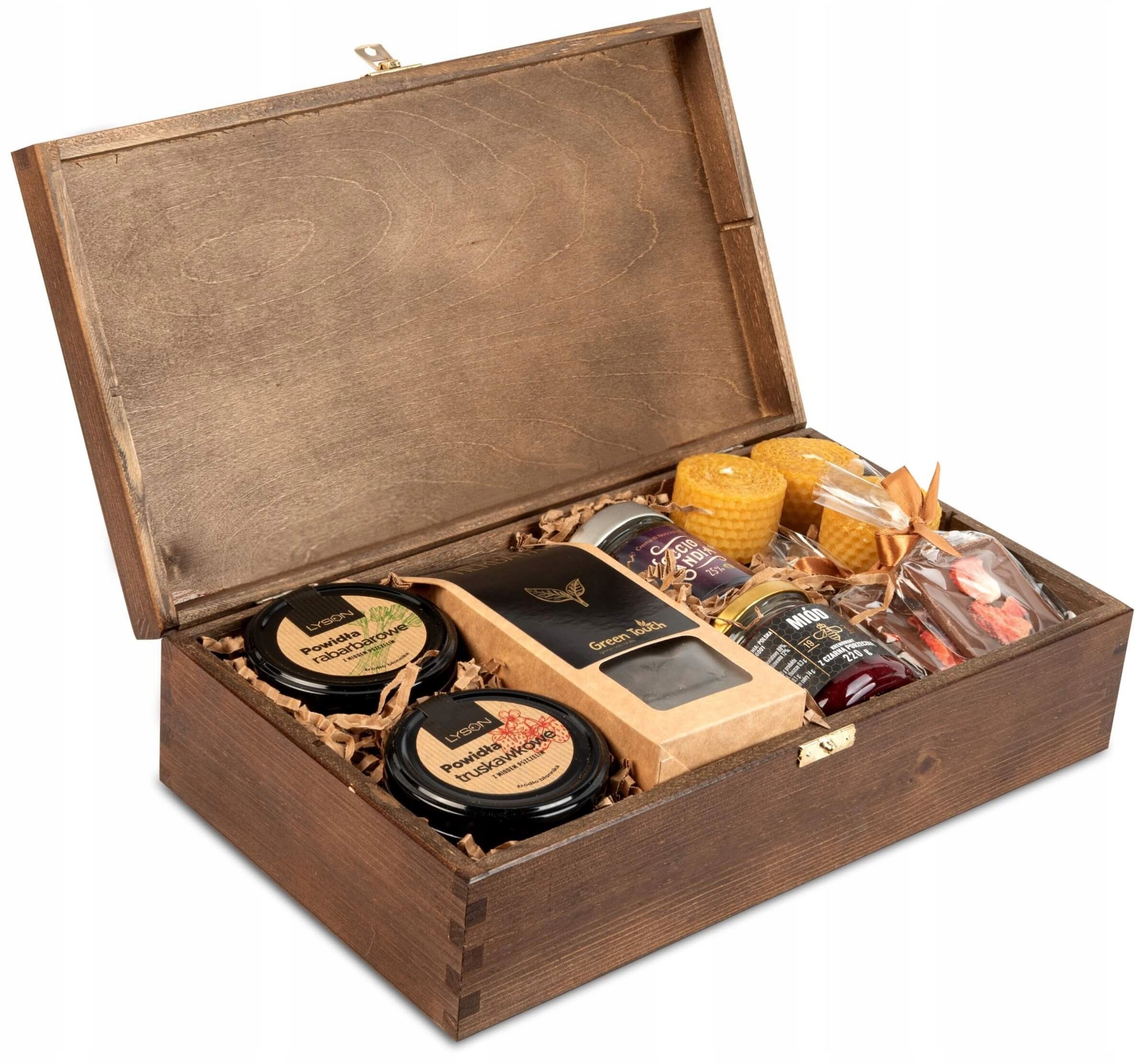 Skrzynka Prezentowa herbata kawa powidła miód krem