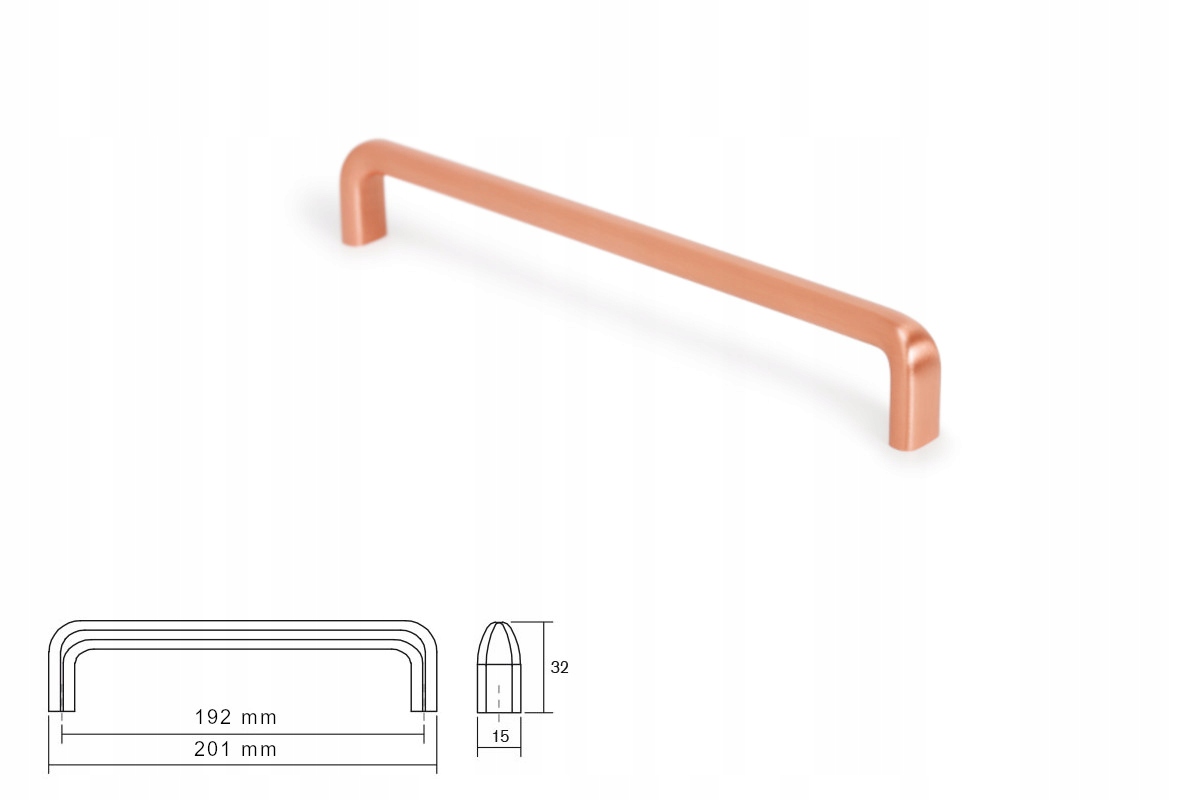 

Uchwyt meblowy Viefe 0226 Redo 192mm miedź
