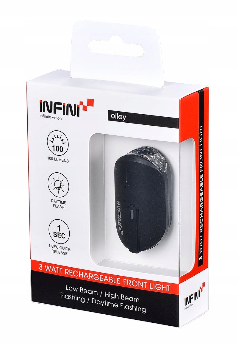 Infini Olley Usb Přední světlo na kolo 18g.