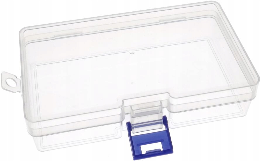 Organizer plastikowy 14,6x8,5x3.5 cm zamykany przezroczysty na drobiazgi
