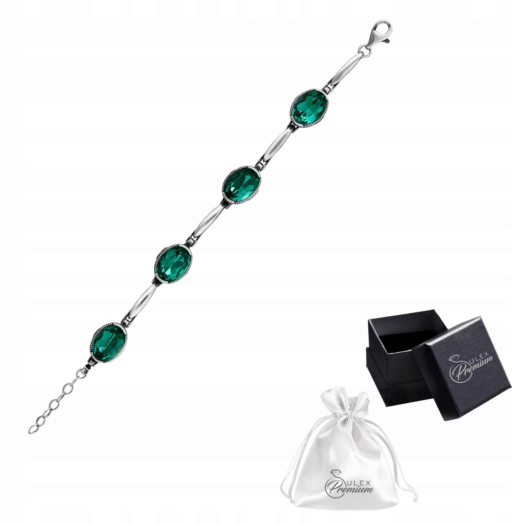 Stříbrný náramek ryzost 925 Elegantní Náramek s křišťálem