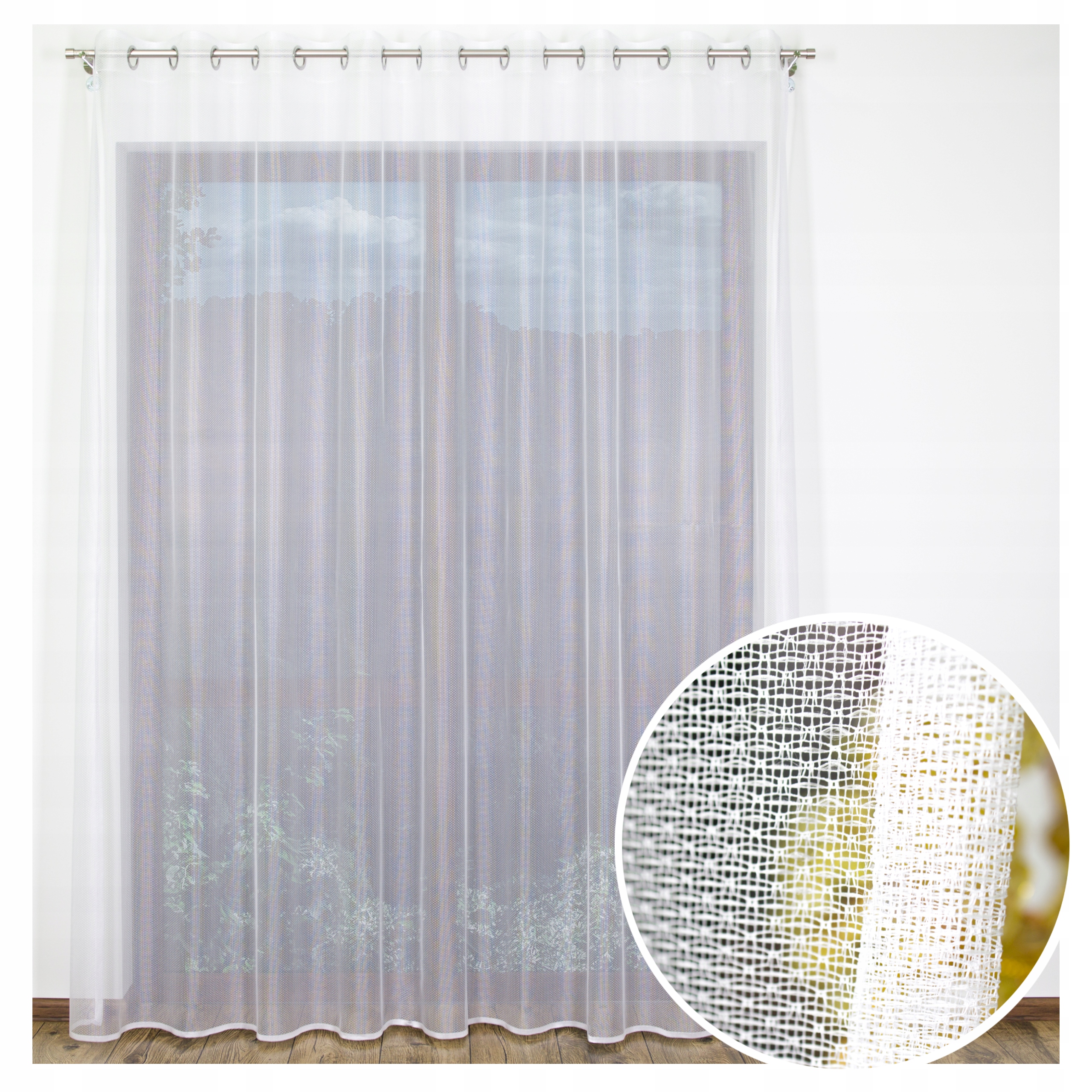 Hotová Záclona Moderní Žakár Sabina Bez Žehlení 600 x 210 cm Oka