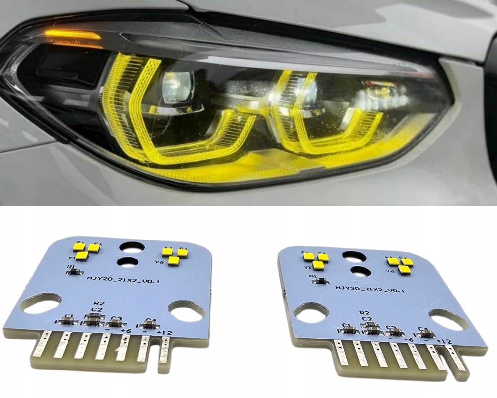 Moduly Csl Žluté Drl Bmw X3 X3M F97 G01 X4 X4M G02 2017-2021 Komplet P+l