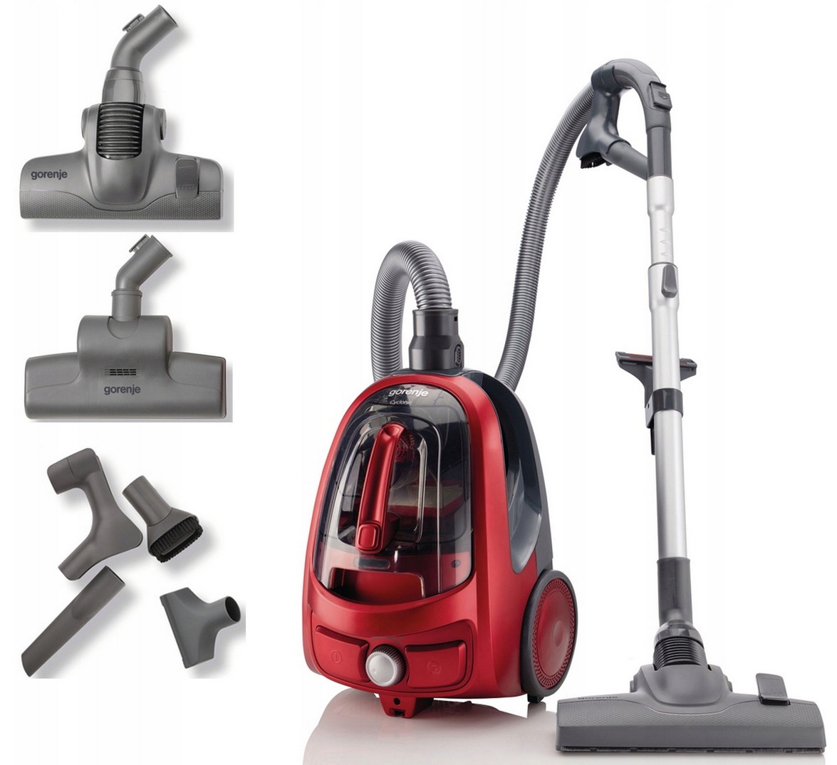 Odkurzacz bezworkowy Gorenje VCE03SPRCY Turbo 1,7l 800W 3dysze Mocny