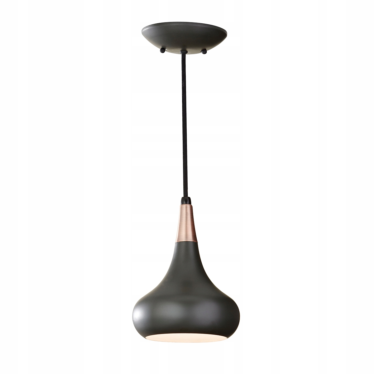 Závěsná lampa tmavě hnědá retro do obývacího pokoje nad stůl kulatá 18 cm Feiss