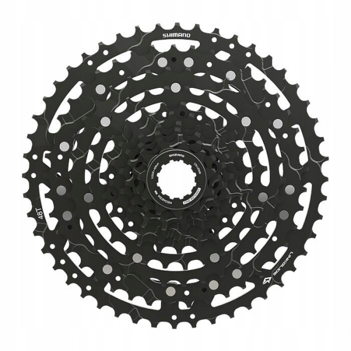 Kazeta na kolo Shimano 10 rychlostí CS-LG300 11-48T Linkglide, balení v krabičce