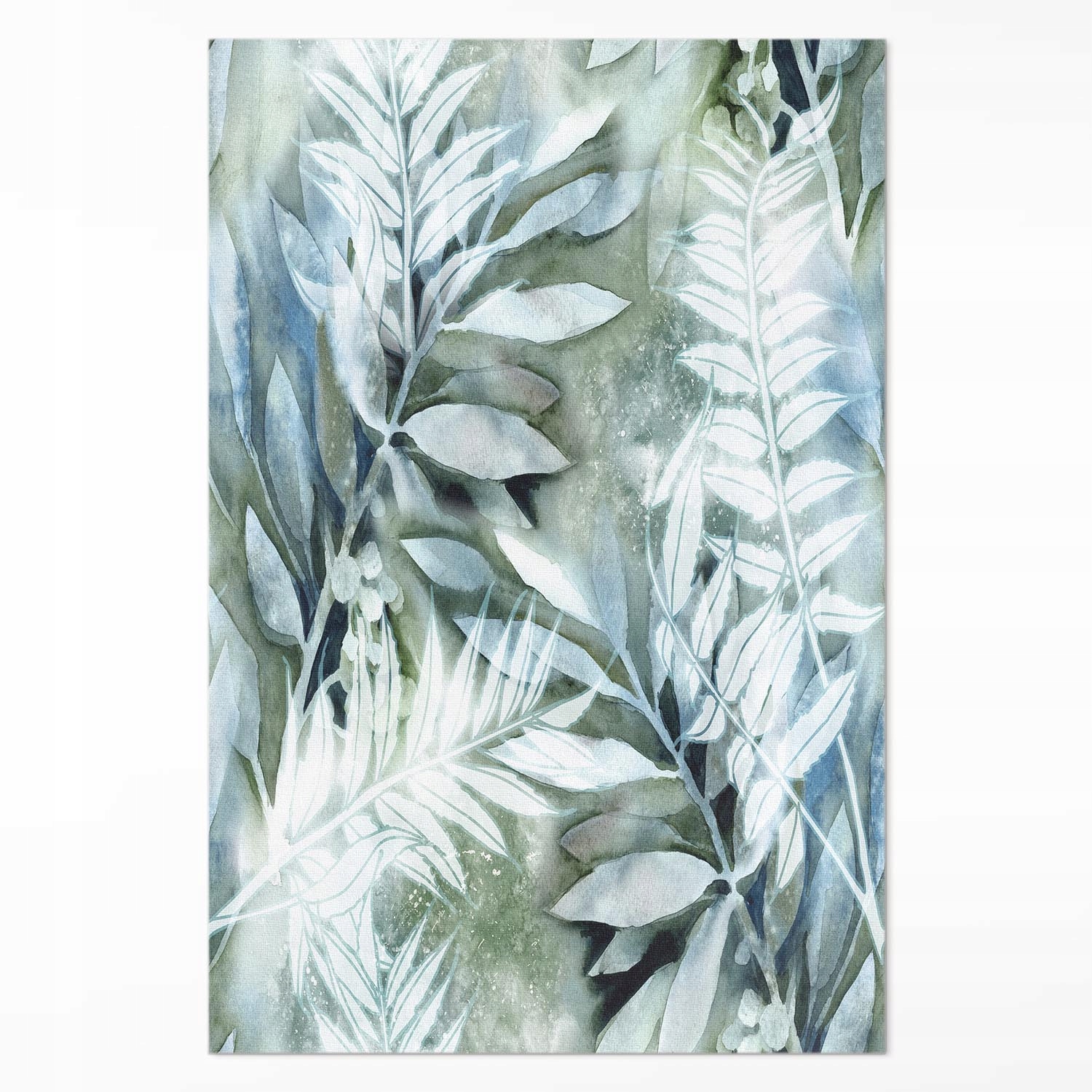 Vinylový dekoratívny koberec Akvarelové listy s jemnými vetvičkami 100 x 150 cm