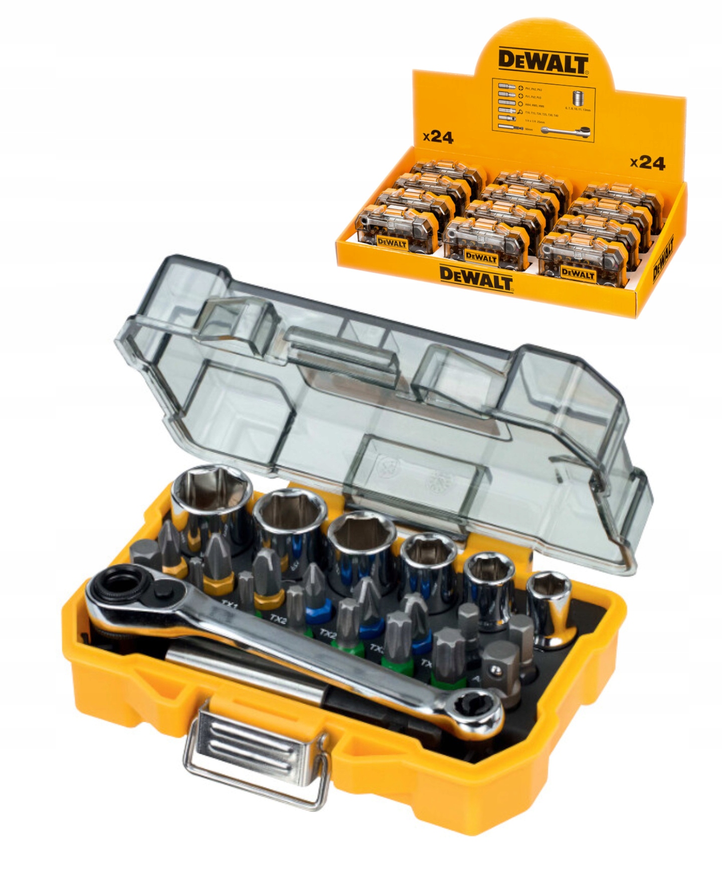 Dewalt Sada Pro Šroubování Bitů A Nástavců 24 dílná DT71516