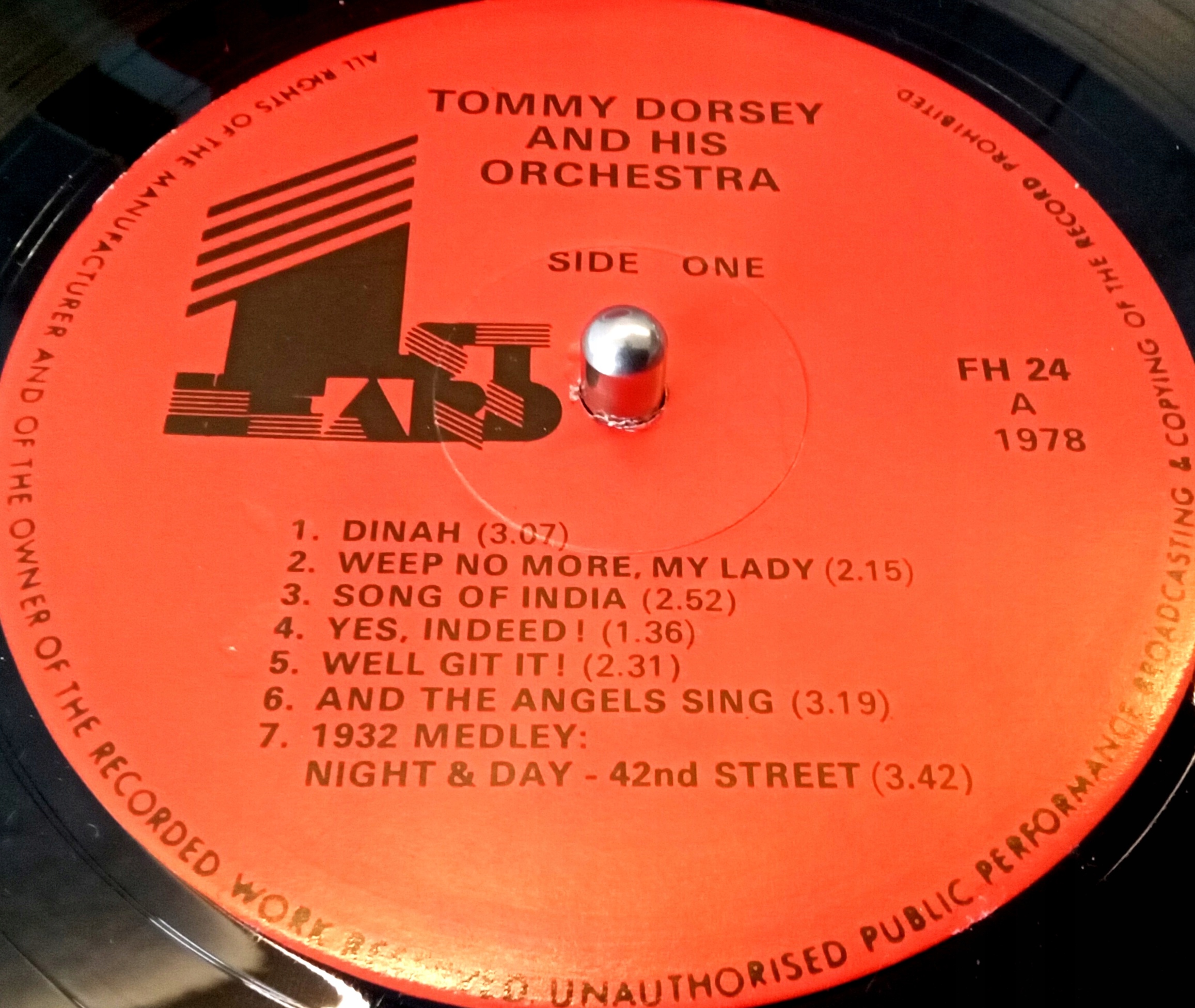 TOMMY DORSEY AND COMPANY LP 3000 COPIES /UK Wytwórnia inna