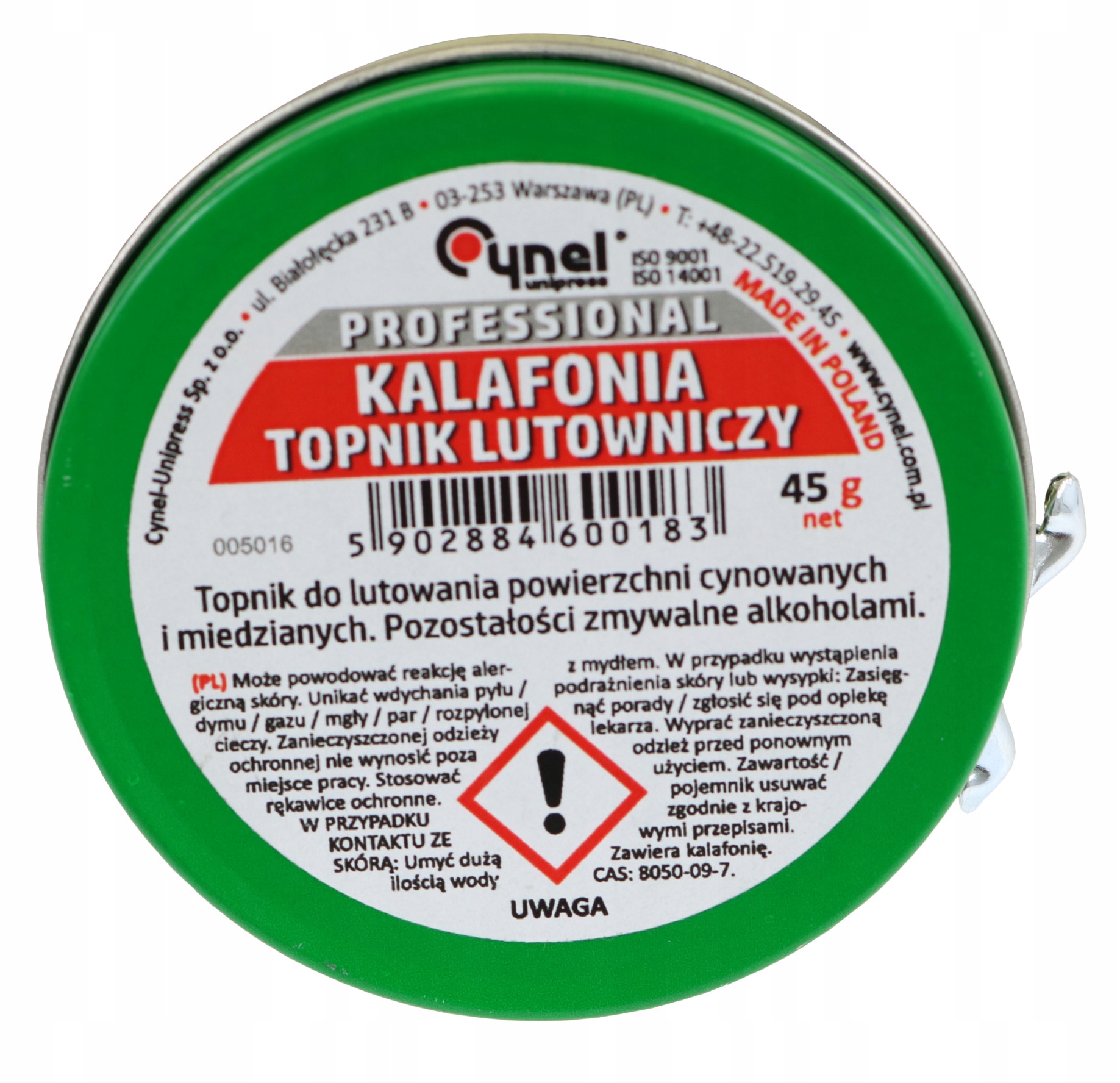 

Kalafonia Lutownicza Topnik 45g Cynel