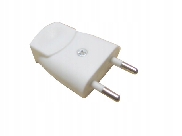 

Wtyk sieciowy 2,5A/250V biały płaski