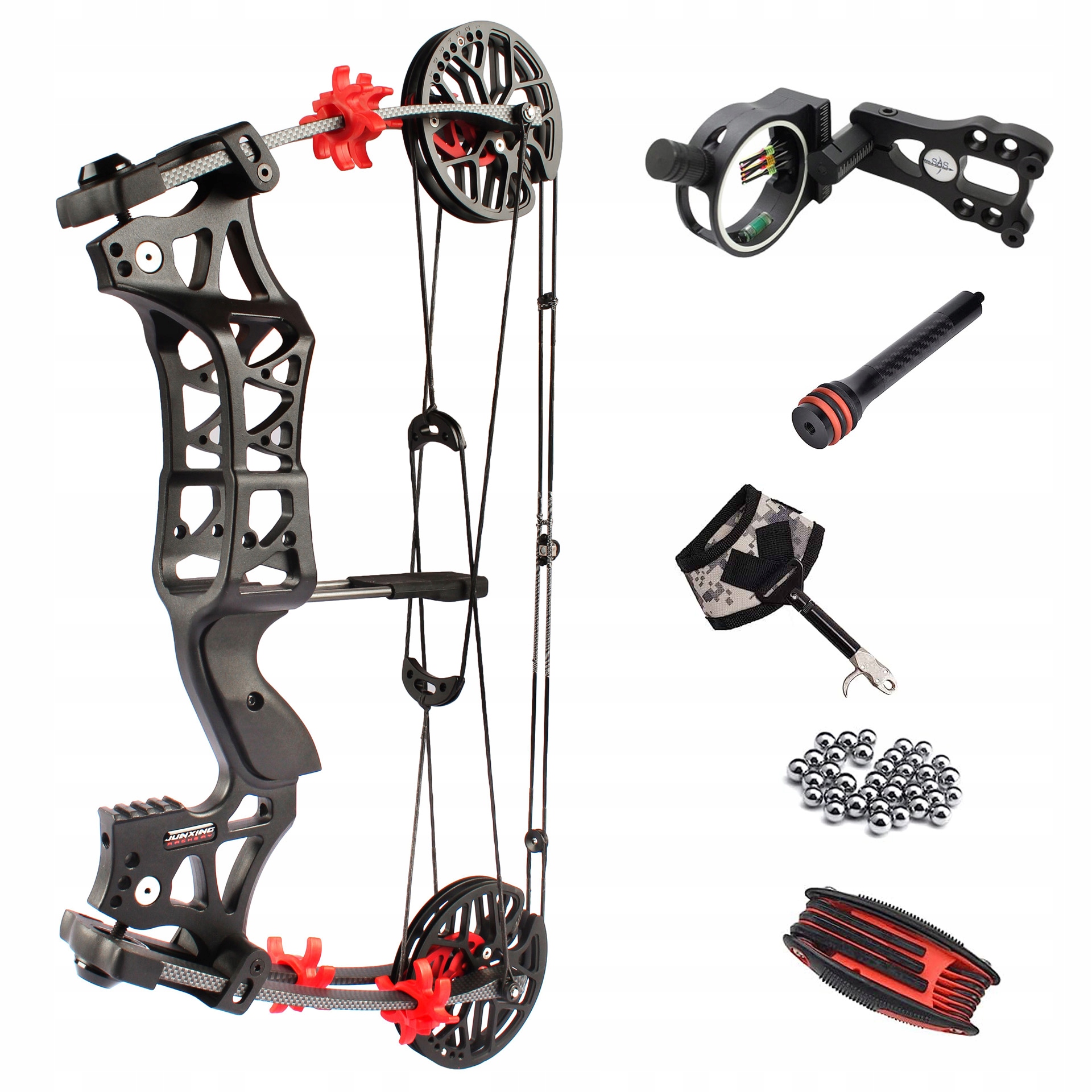 Nastavitelný kladkový luk Dual Hunter Black 30-60 lbs obouruký 21"s bohatým