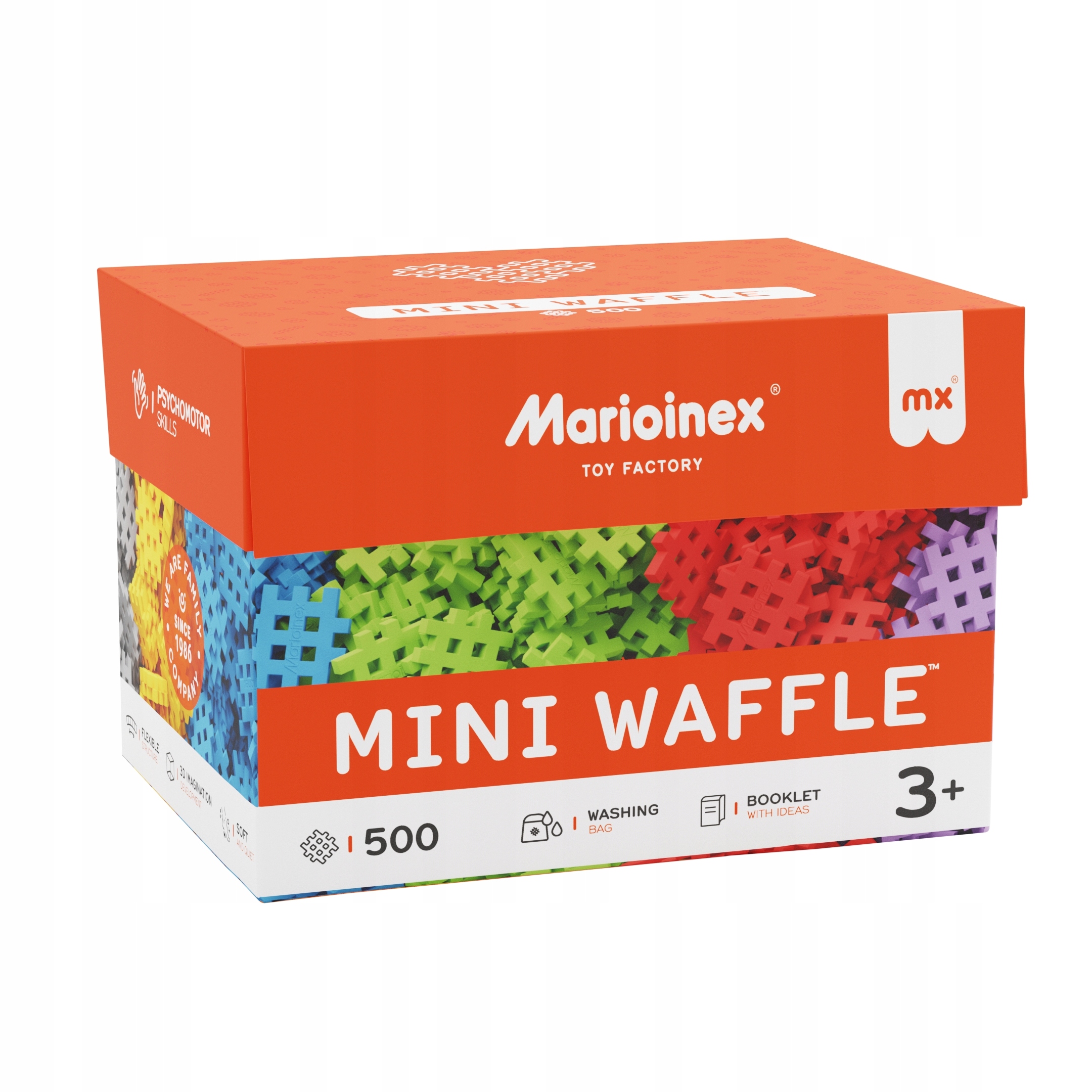 Klocki konstrukcyjne Marioinex Mini Waffle, 500 elementów