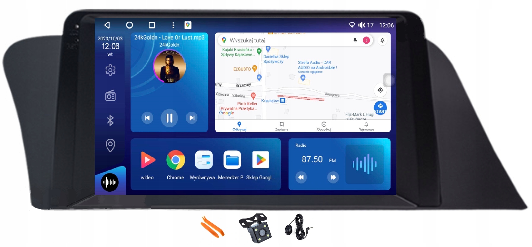 Radio Android Nawigacja Qled Carplay 128GB Lte Gps Lexus RX270 3 08-15