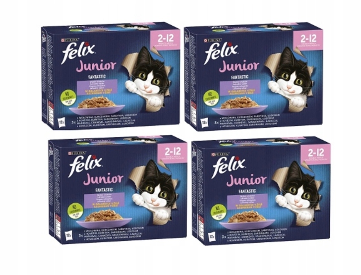 Purina Felix Junior karma mokra dla kociąt mix smaków 48 x 85g