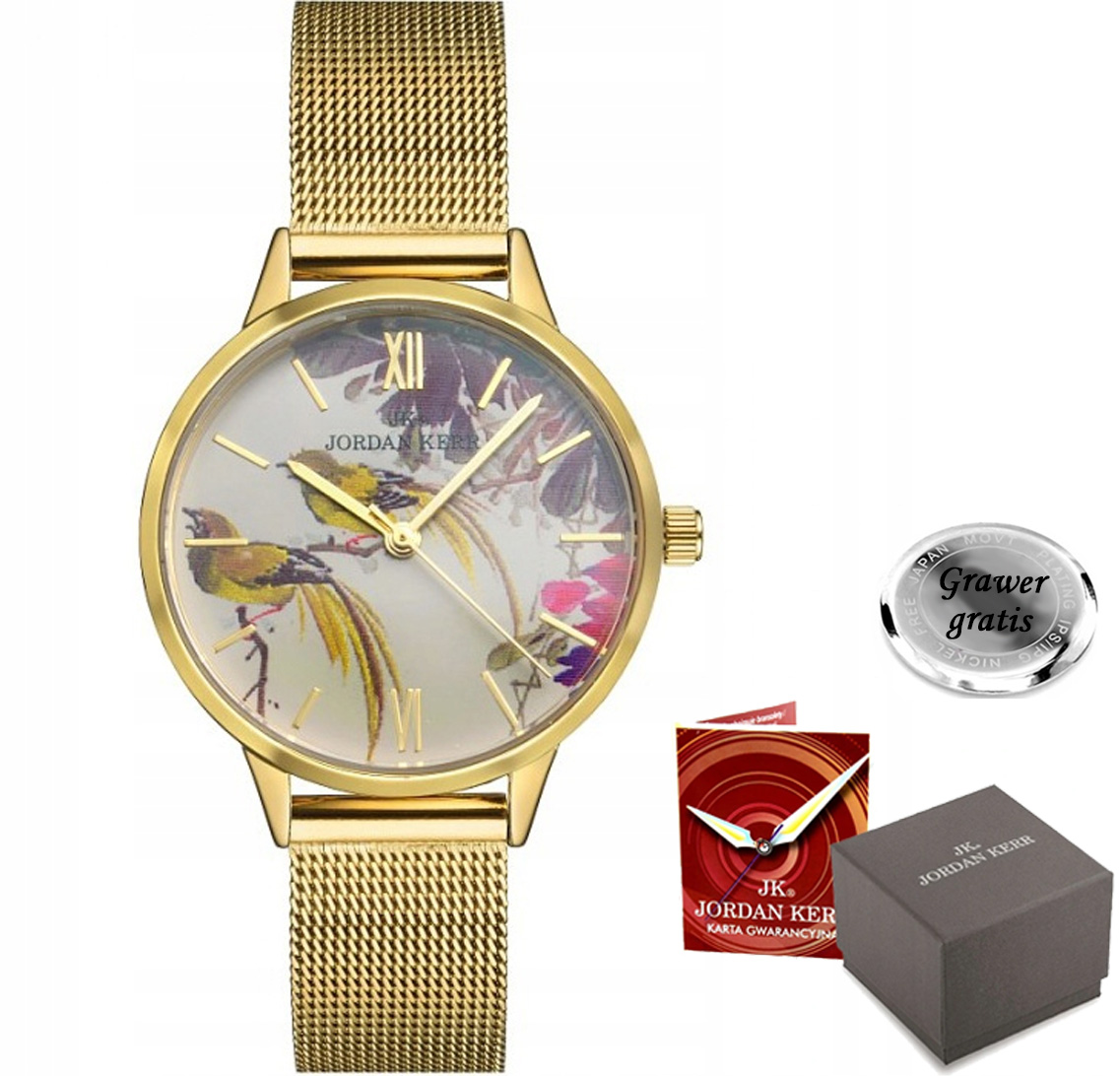 Dámské hodinky Jordan Kerr Iris Ciferník S Květinovým Motivem