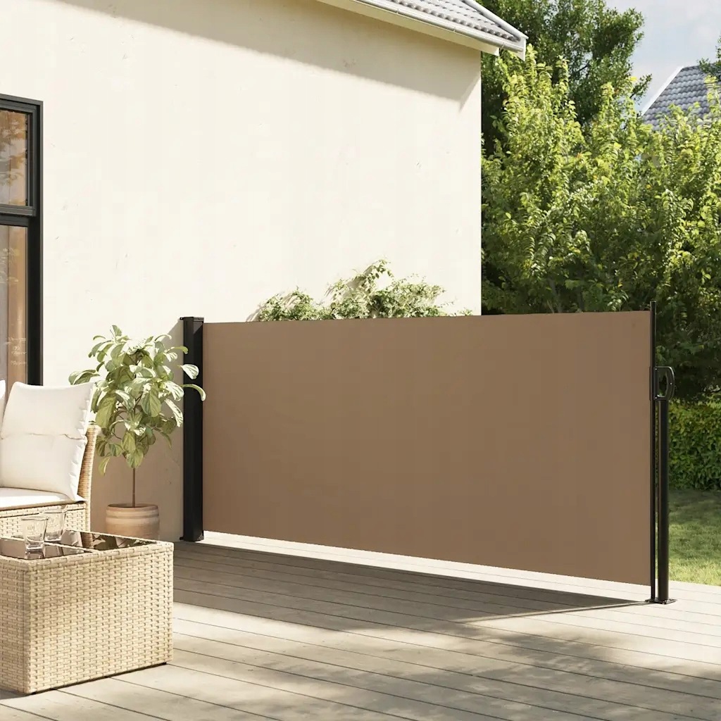 vidaXL Zatahovací boční markýza taupe 100 x 300 cm