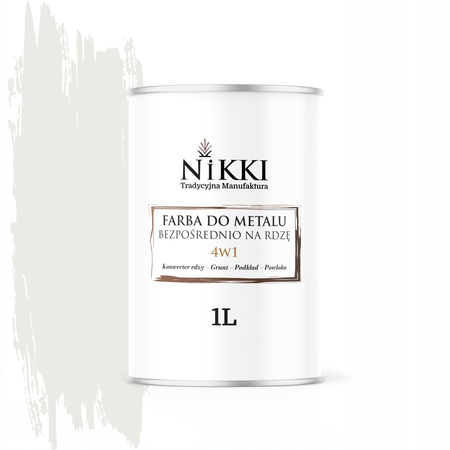 Barva Na Kov Přímo Na Rez Pozink 4v1, Signální Bílá Ral 9003, Lesklá 1L