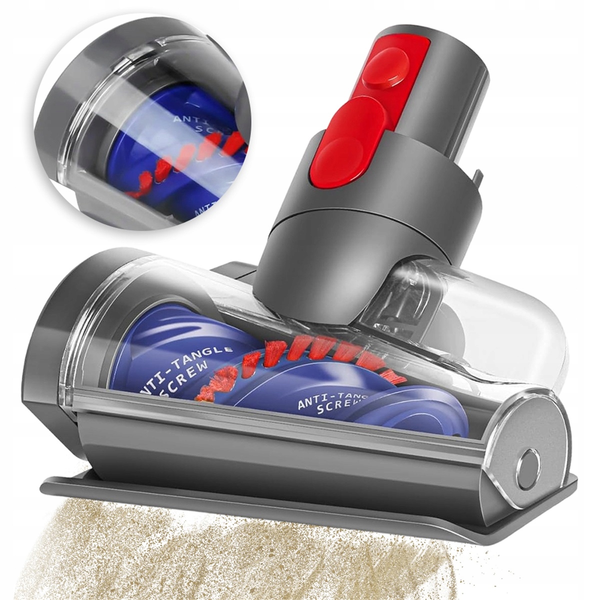 Antizamotávací kuželový kartáč pro Dyson V15-7 na pohovky, koberce, podlahy