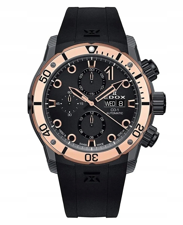 Pánské hodinky Edox 01125-CLN5N-NIR CO-1 Carbon Chrono Automatic