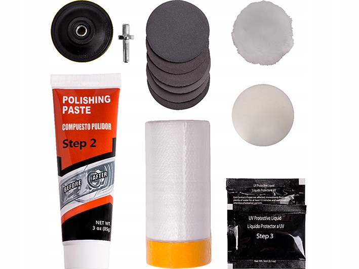 ZESTAW DO POLEROWANIA REGENERACJI REFLEKTORÓW LAMP Producent Jufisto