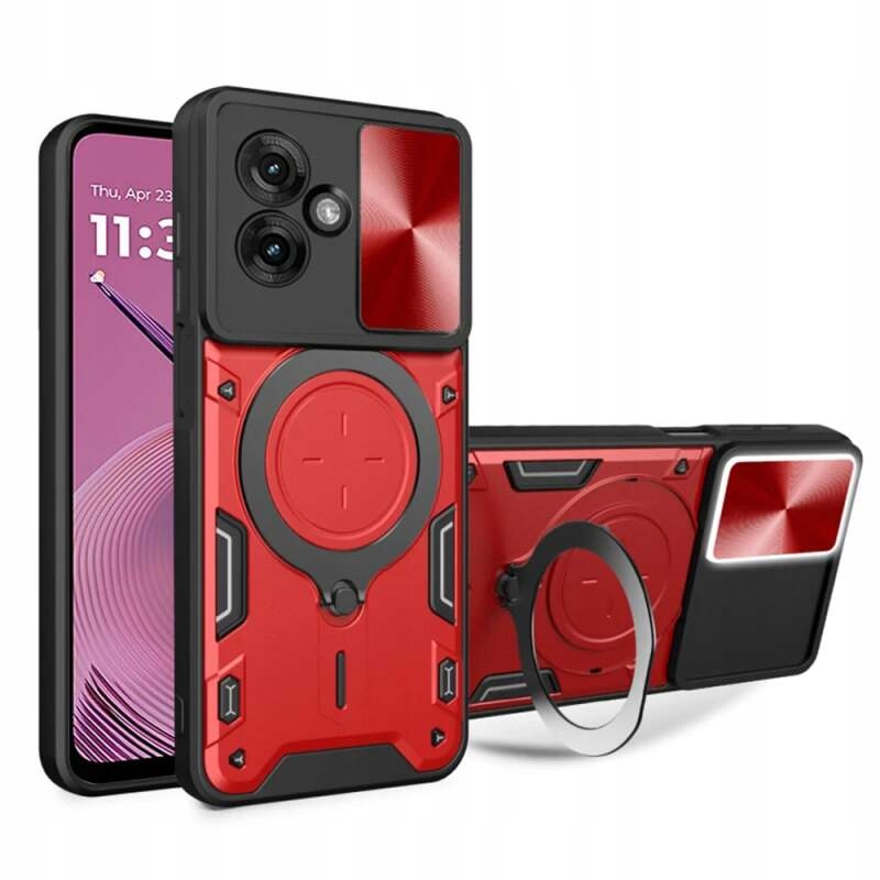 Techsuit CamGuard Pro etui do Motorola Moto G55 Czerwone