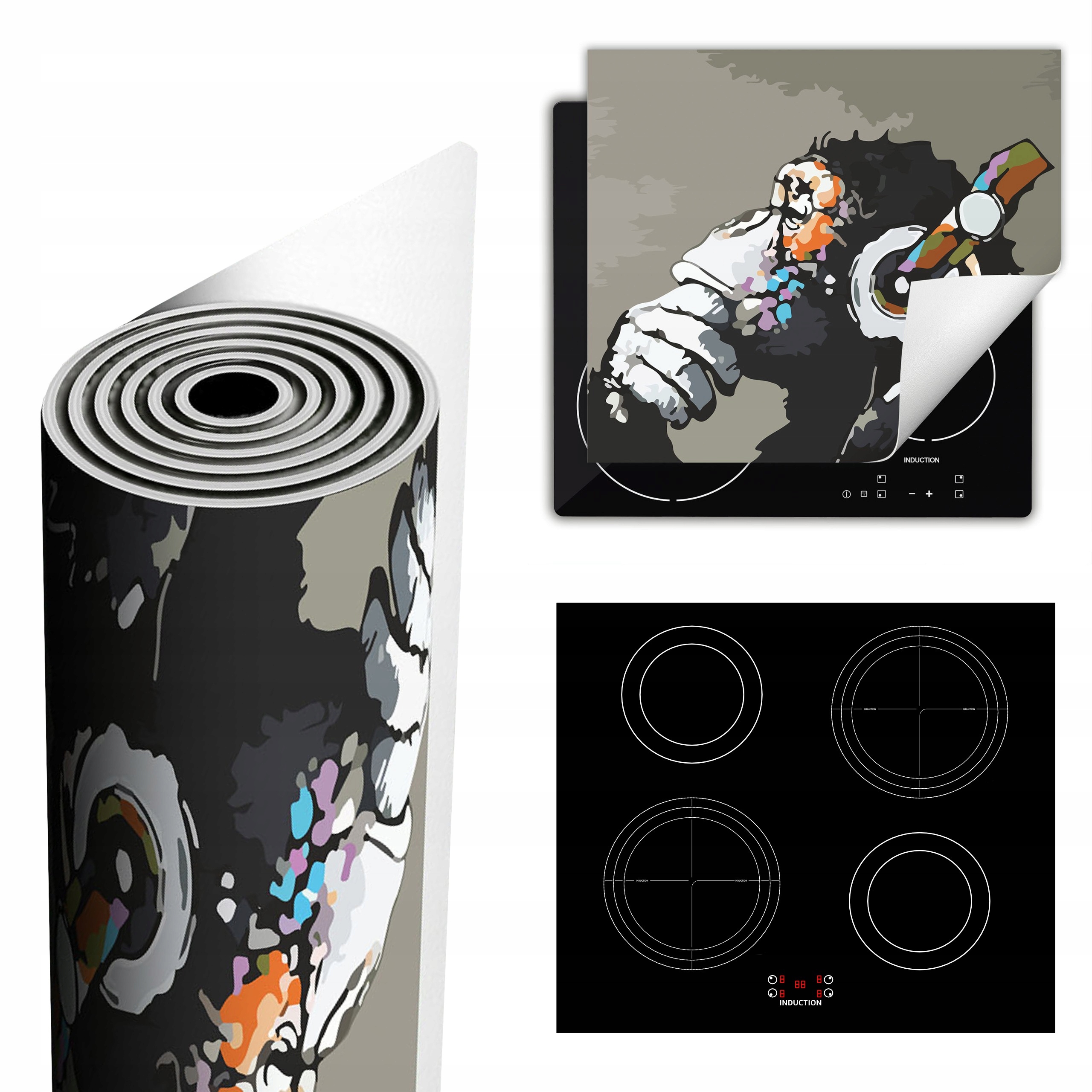 Ochranná Podložka Na Sporák Má Více Místa 60x52 šedá opice