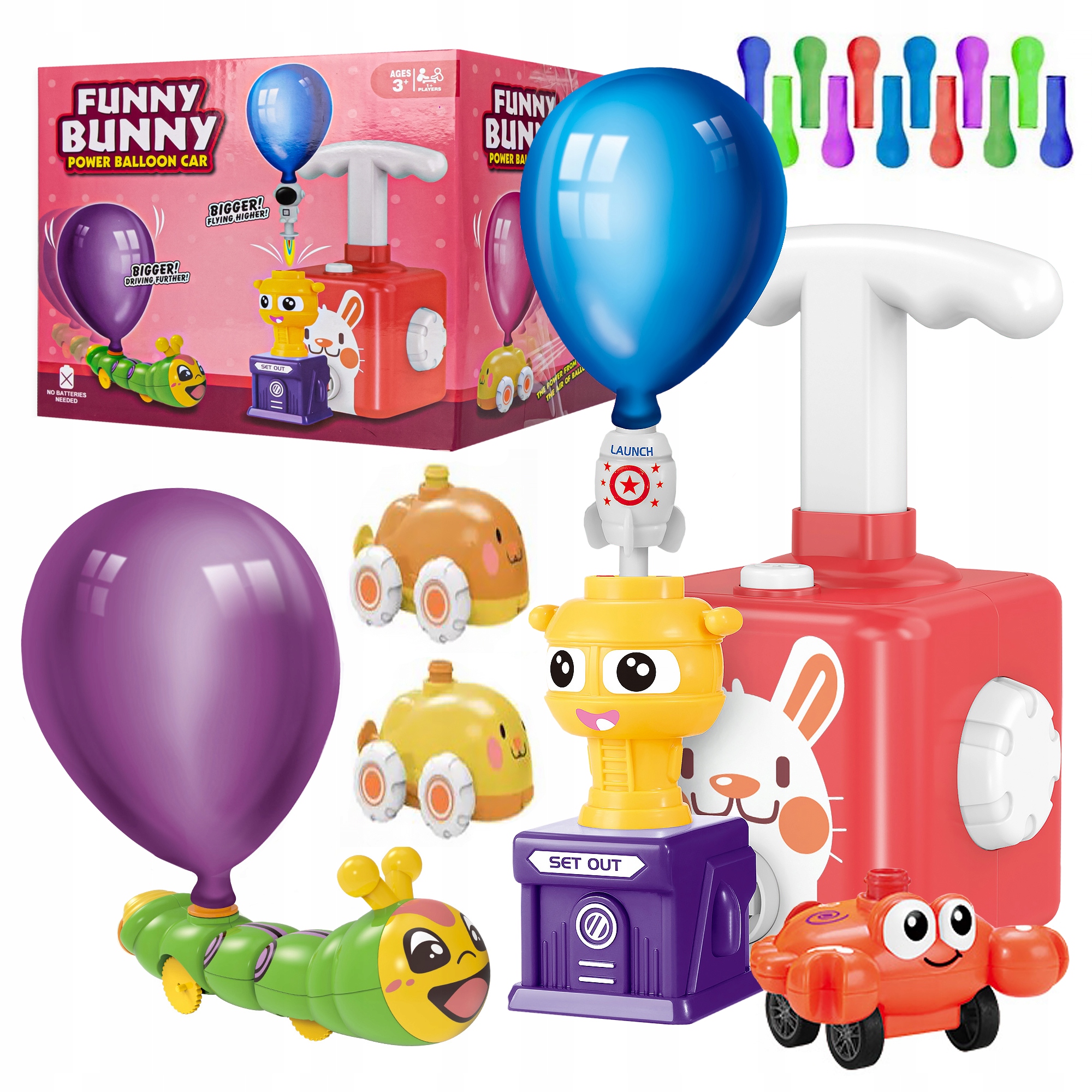 

Wyrzutnia Balonowa Aerodynamiczny Samochód +pompka