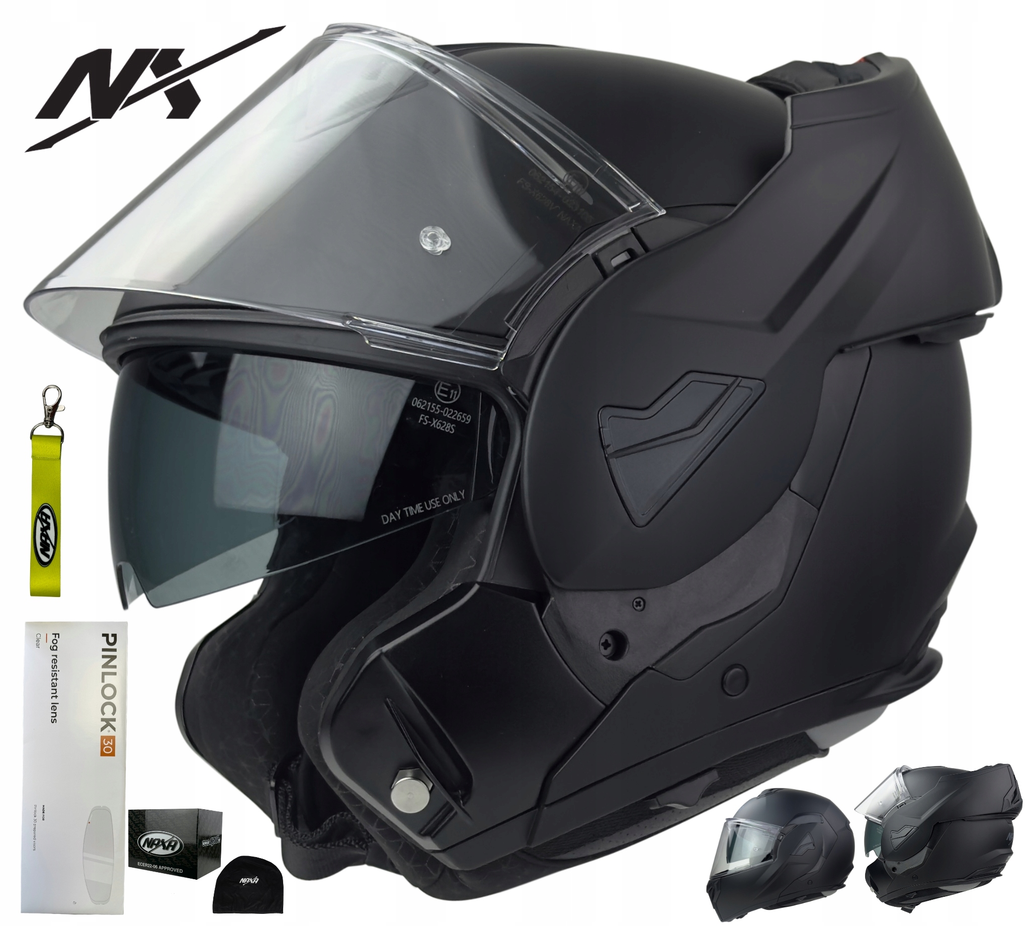 Naxa Motocyklová Přilba Čelistová FF1 vel. S|zvedací Čelist Dozadu+pinlock