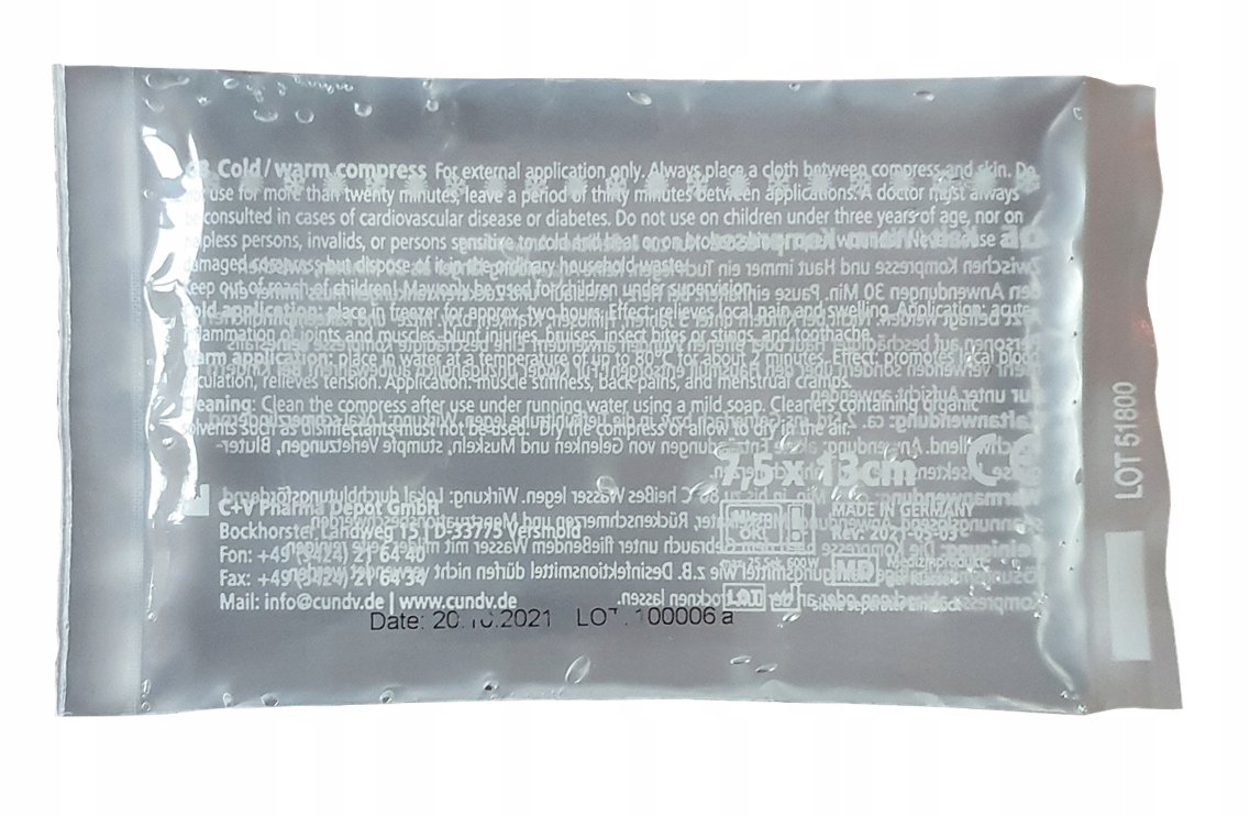 

Kompres Okład Żelowy Ciepło Zimno 7,5X13 Niemiecki