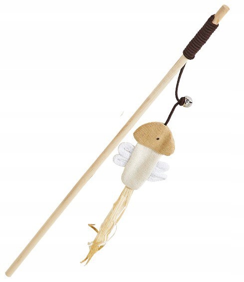 

Zooroom Drewniana wędka z rybką na gumce 40cm