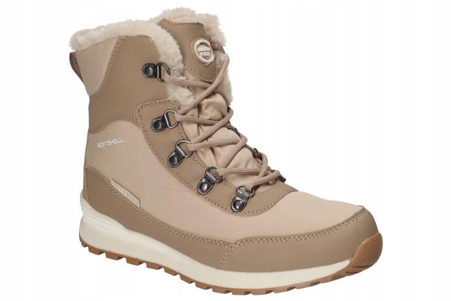 American Club SN51 Zateplené Sněhule Kotníkové Boty Trapery Zimní Boty Béžové 37