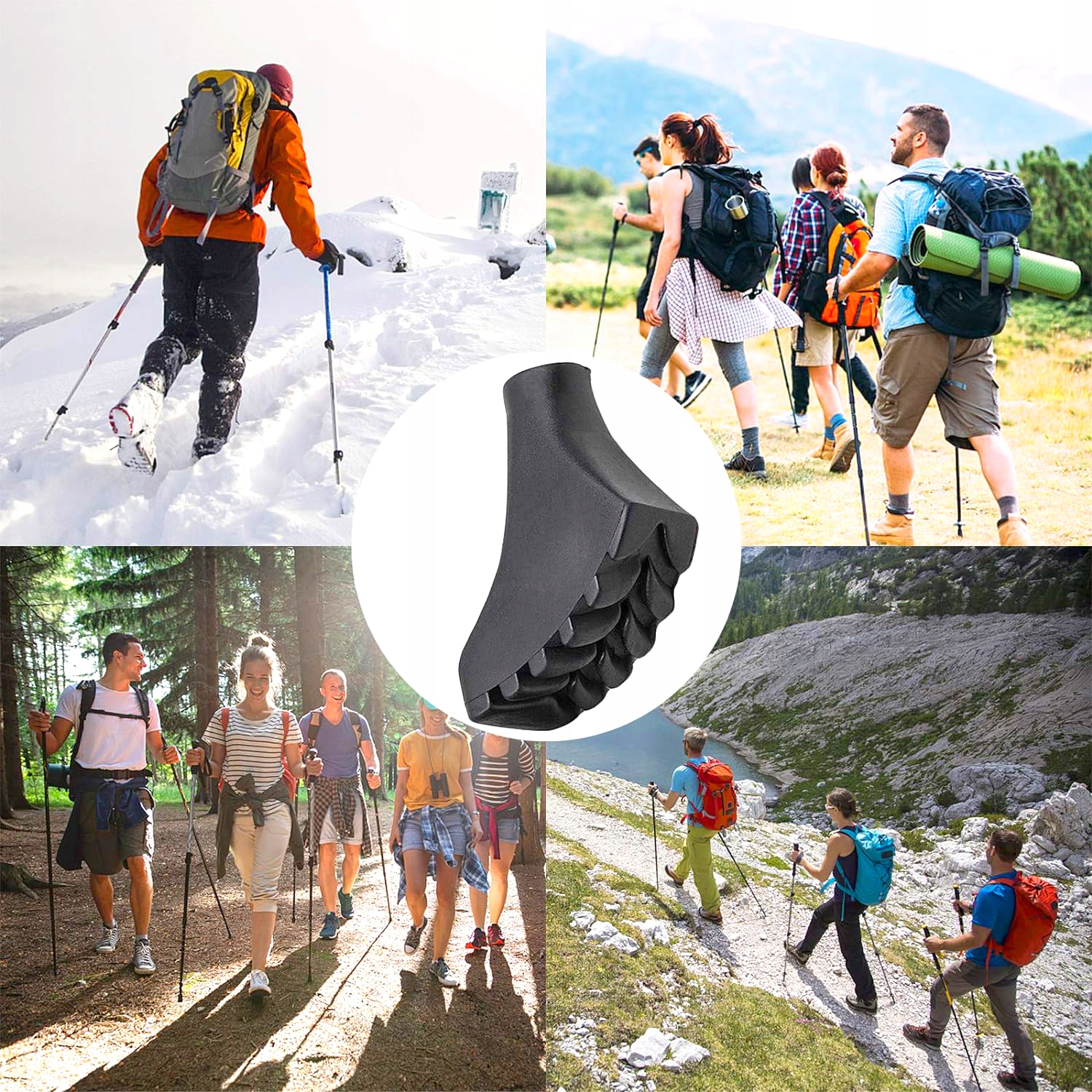 10x KOŃCÓWKI DO KIJKÓW NORDIC WALKING NAKŁADKI RACICZKI BUCIKI STOPKI Marka Satis