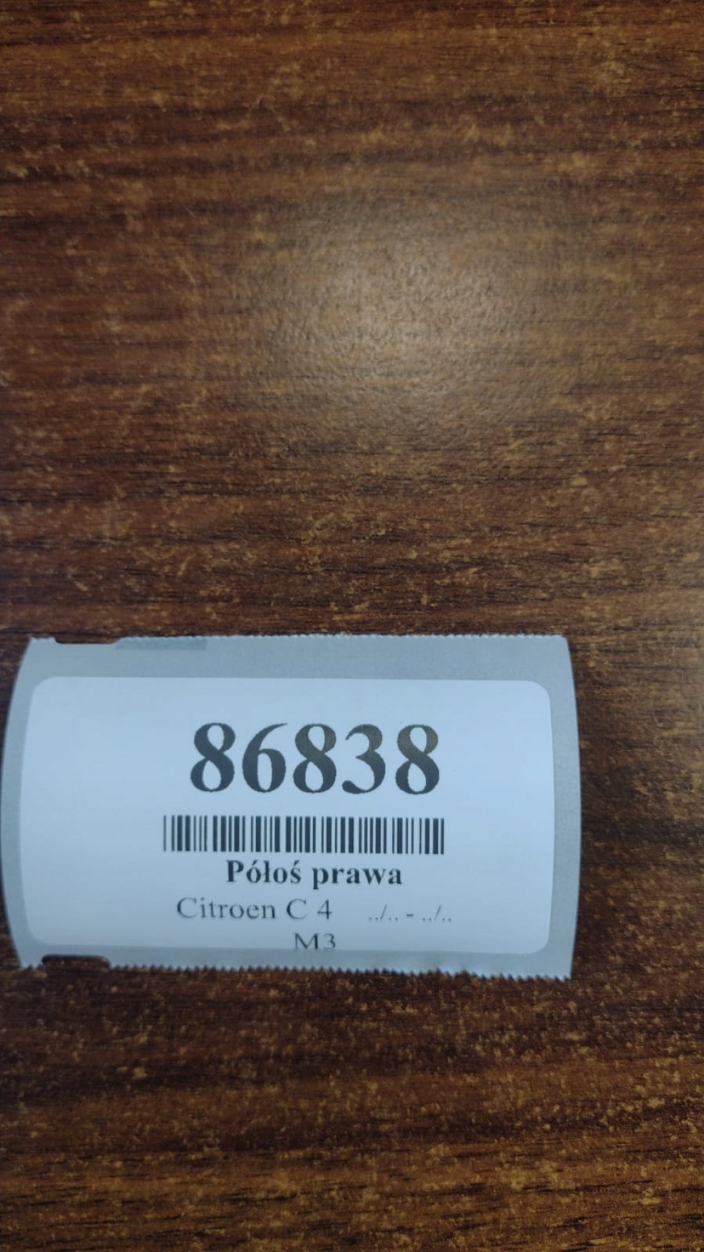 CITROEN C4 and 1.6 HDI semi-axis right