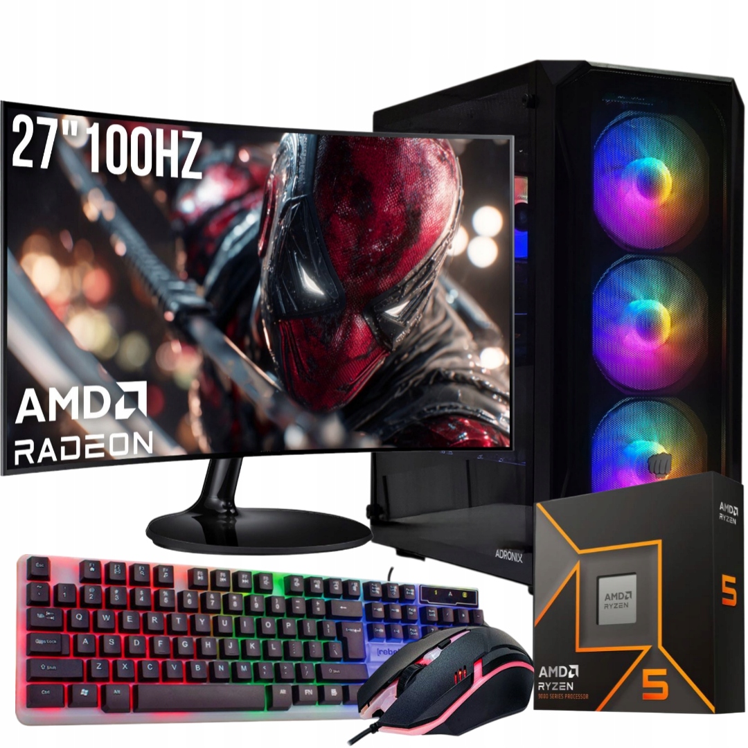 Herní Set Gungnir R5 9600X/32GB/RX9060XT/1TB SSD/W11/27" 100Hz