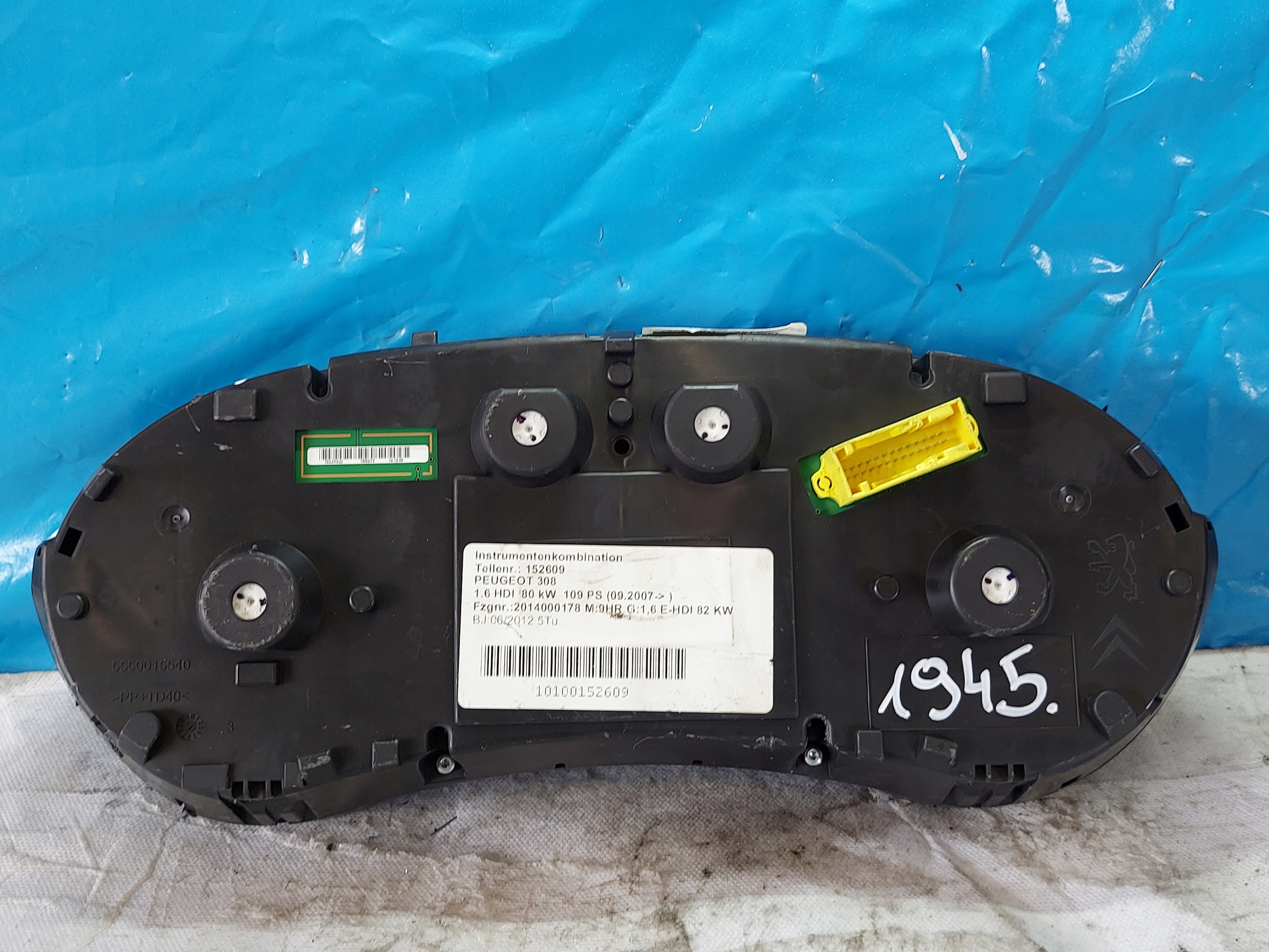dials clock PEUGEOT 308 1.6 HDI 9666649080