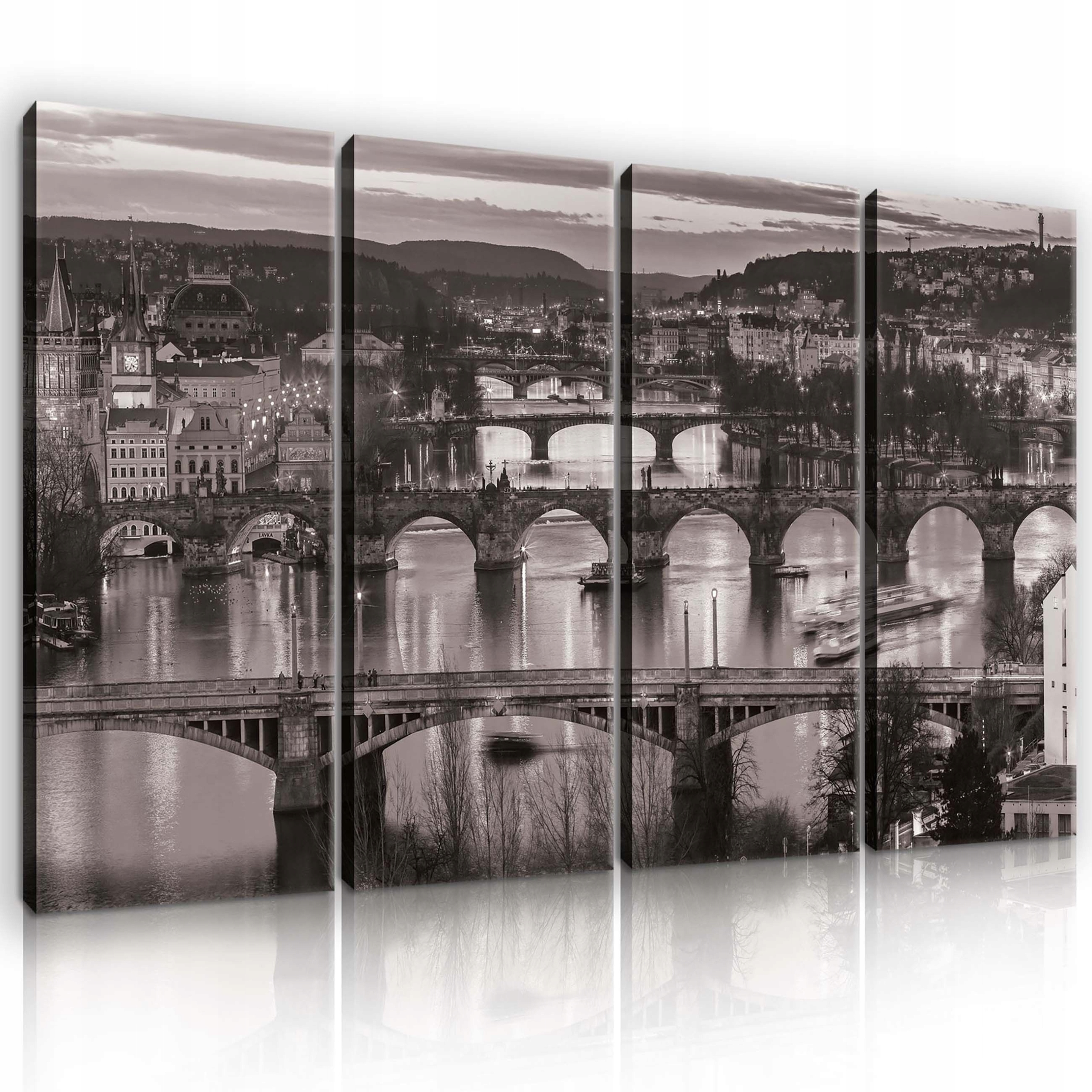 Obraz 120x80 Praha Vltava mosty krajina městská architektura
