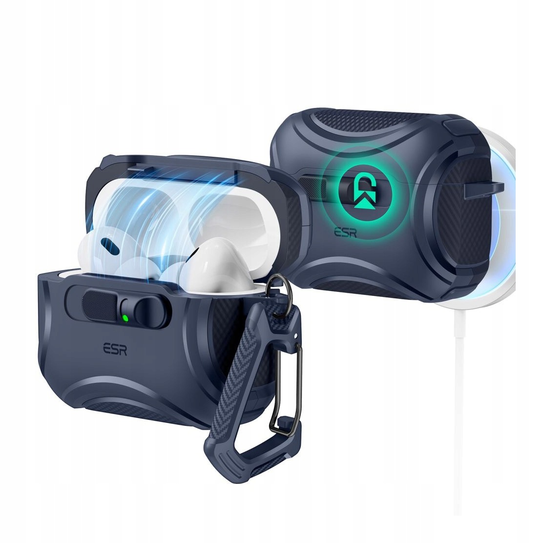 Etui do AirPods Pro 3 Esr Cyber FlickLock niebieskie