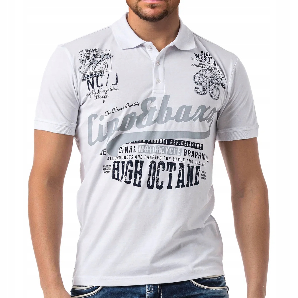 Tričko Polokošile Cipo Baxx Elastické Regular Fit