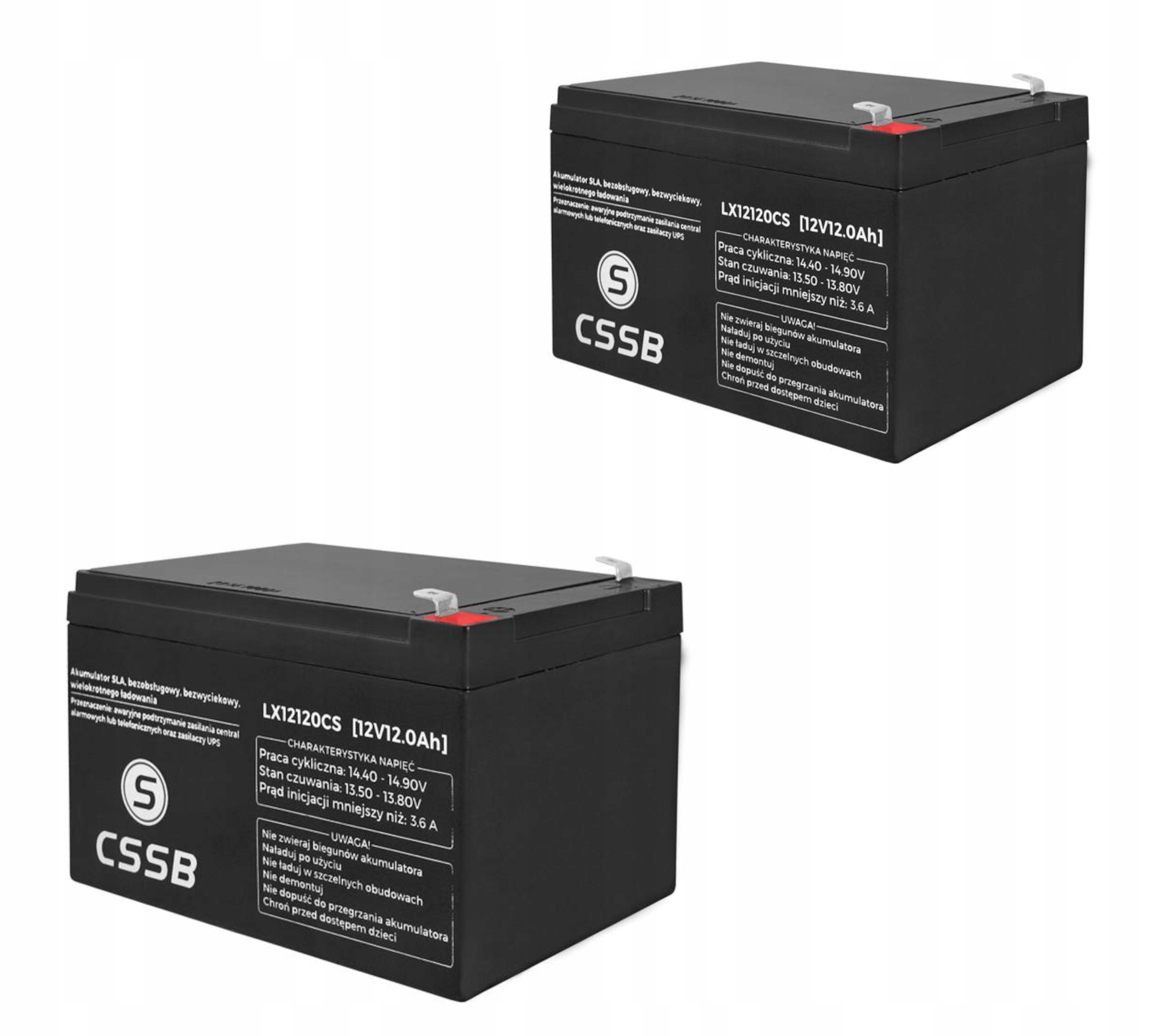 2x Akumulátor Agm 12V 12Ah Cssb (rozměr 10Ah 14Ah 15Ah) autíčko Ups kolo Ups