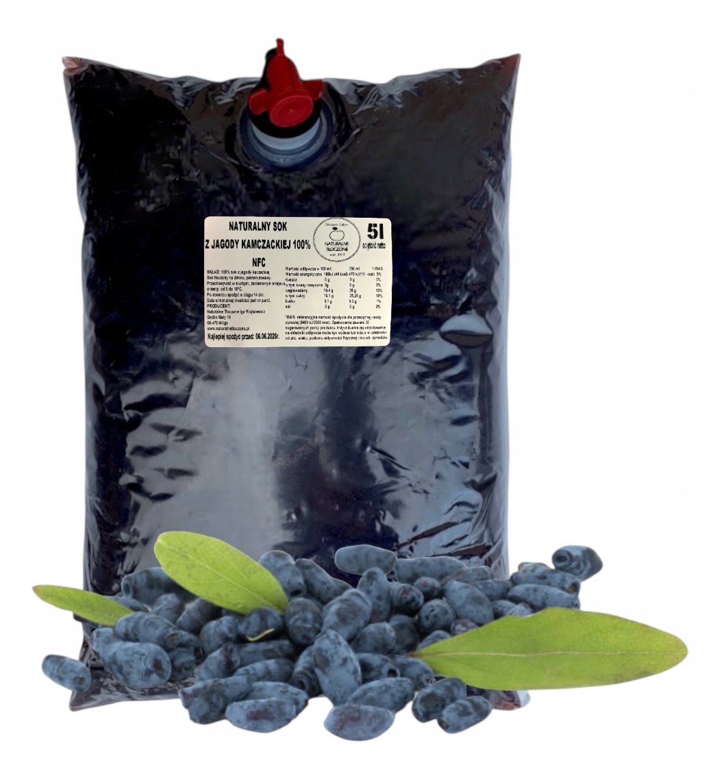 Levně Šťáva z kamčatských bobulí 100% 5 l (lisovaná, přírodní Nfc) kamčatská bobule