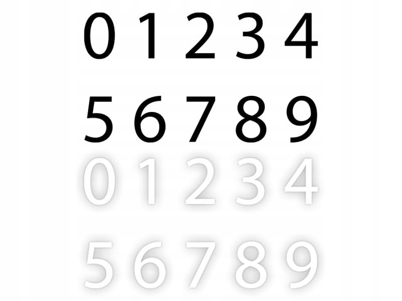 CYFRY - Naklejka na samochód na auto KOLOR